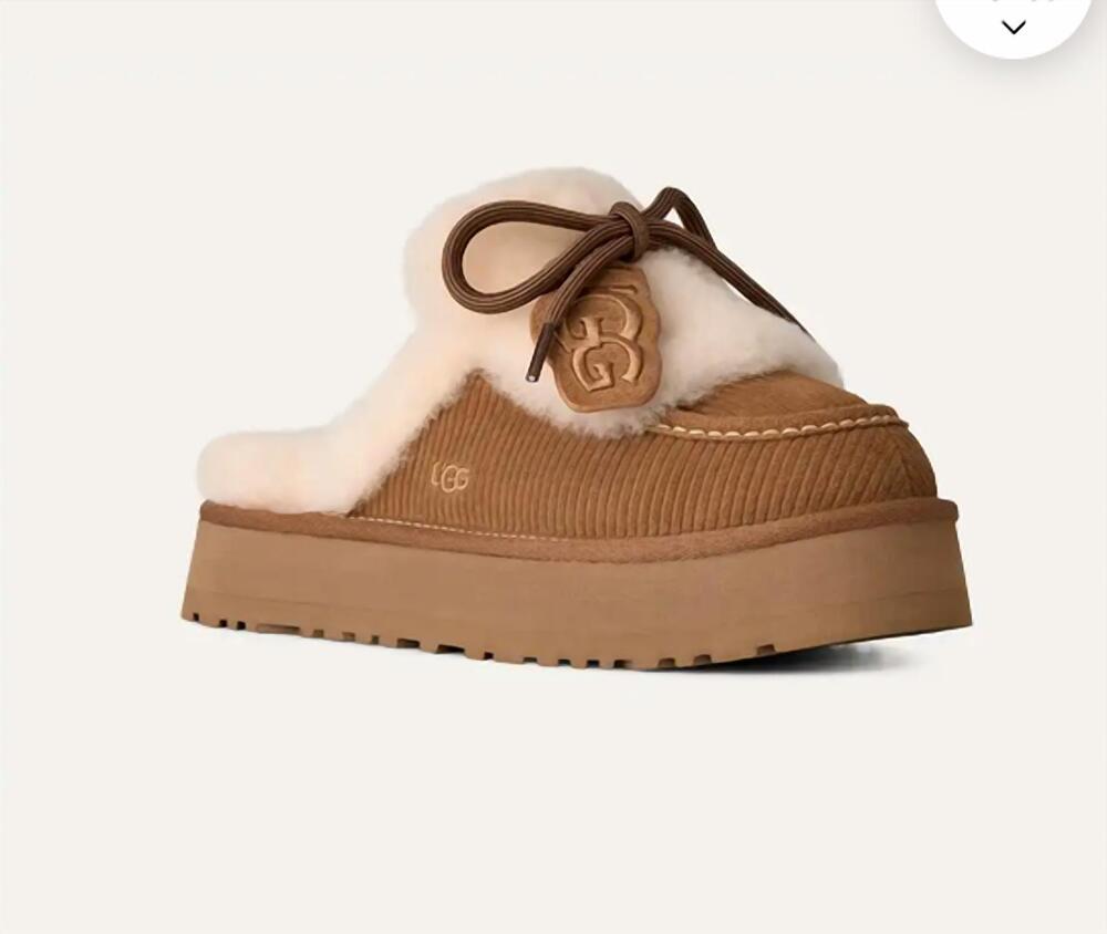 NEW UGG women's disquette heritage slip-on in chestnut